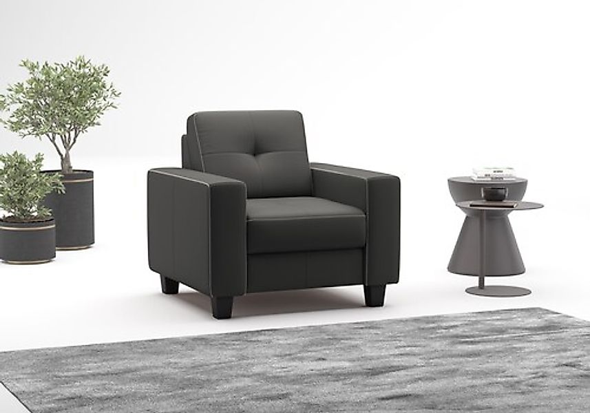 PLACES OF STYLE Sessel »Varese« Kreuznaht in beige günstig online kaufen