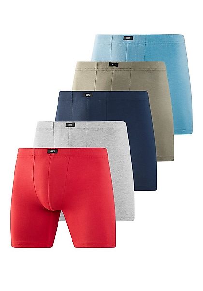 H.I.S Langer Boxer (Packung, 5-St) Boxershorts für Herren, mit Logo am Bund günstig online kaufen