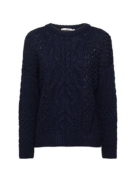 Esprit Rundhalspullover Pullover mit Zopf-Muster günstig online kaufen