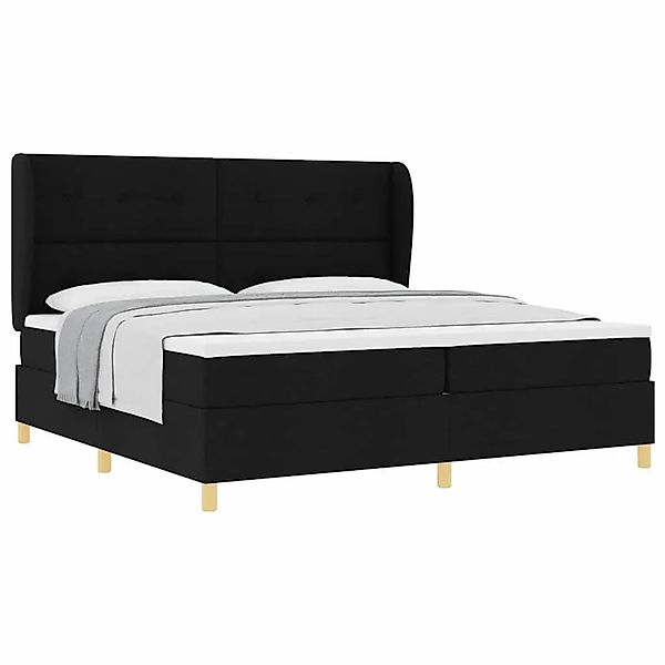 vidaXL Boxspringbett mit Matratze 90x190 cm Schwarz 3340776 günstig online kaufen
