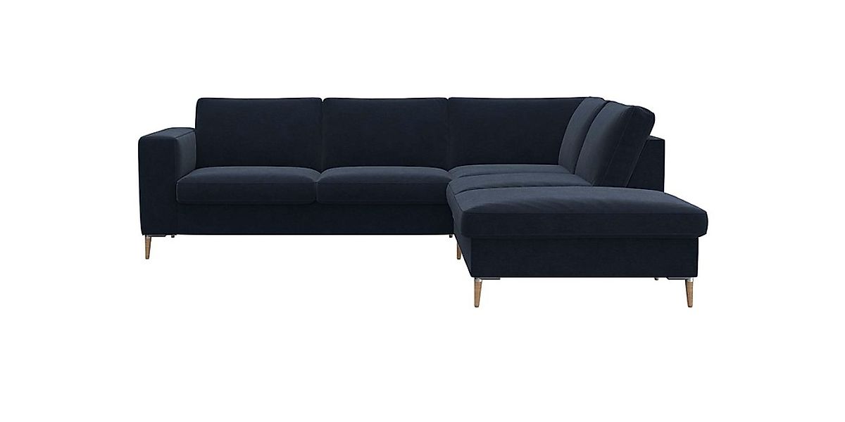 FLEXLUX Ecksofa "Fiore, L-Form" breite Armlehnen, Füße Alu/Eiche, B/T 241/2 günstig online kaufen