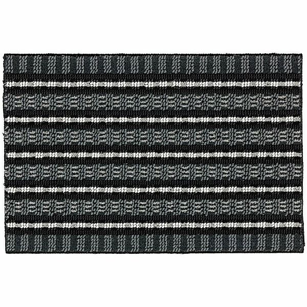 Astra Fußmatte Poly Brush 40 cm x 60 cm Schwarz-Silber günstig online kaufen