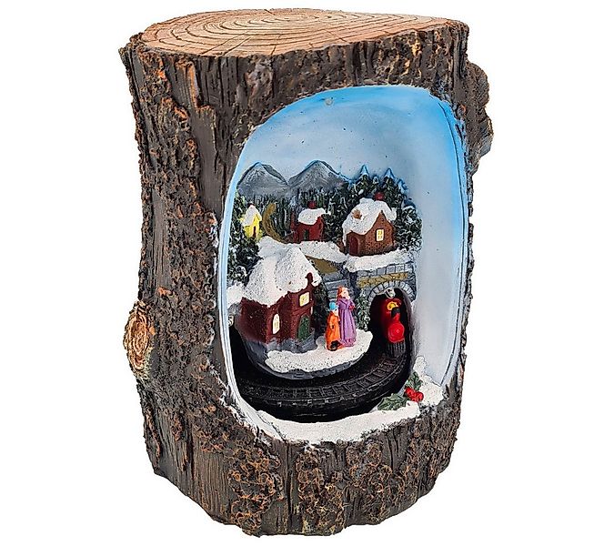 abc HOME LED-Dekofigur Baumstumpf, Winterdorf, LEDs, Batteriebetrieben günstig online kaufen