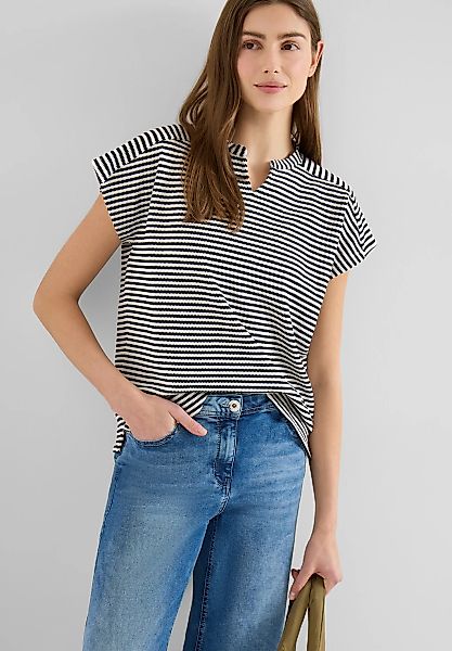 Cecil Rundhalsshirt im soften Baumwoll-Mix günstig online kaufen