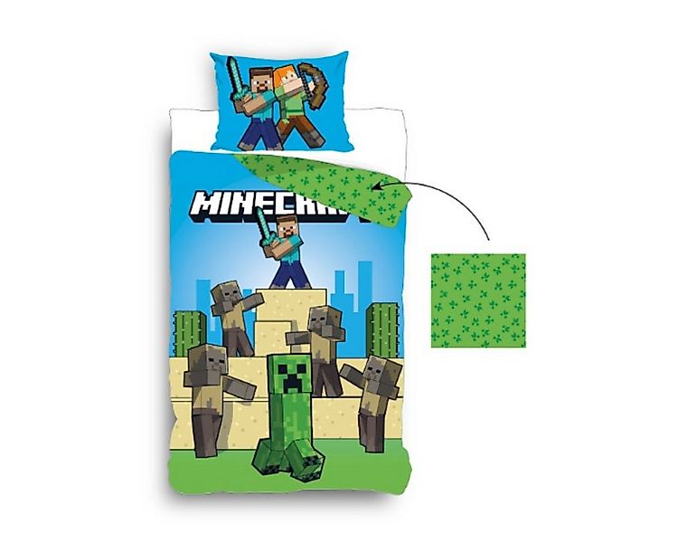 Minecraft Kinderbettwäsche Minecraft Bettwäsche-Set Bettbezug 140x200cm 60x günstig online kaufen