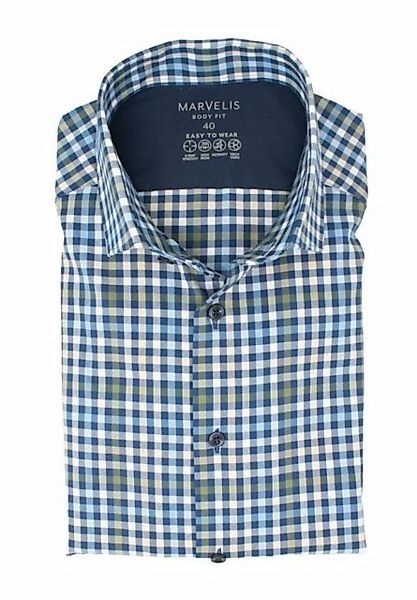 MARVELIS Businesshemd Easy To Wear Hemd - Body Fit - Langarm - Kariert - Gr günstig online kaufen