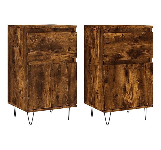 vidaXL Sideboard Sideboards 2 Stk. Räuchereiche 40x35x70 cm Holzwerkstoff ( günstig online kaufen