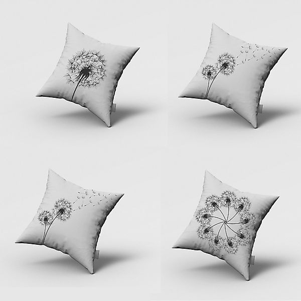 Ekershop Kissenhüllen Dekorative 4er Set DANDELION günstig online kaufen