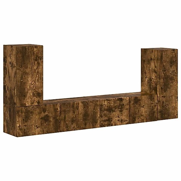 vidaXL TV-Schrankset 4 Stk Geräucherte Eiche Holzwerkstoff 3409119 günstig online kaufen