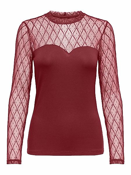 ONLY Spitzenshirt "ONLSALINA L/S LACE MIX TOP JRS" günstig online kaufen