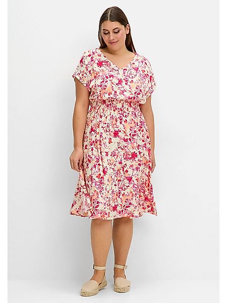 Sheego Sommerkleid Große Größen mit Smokbund günstig online kaufen