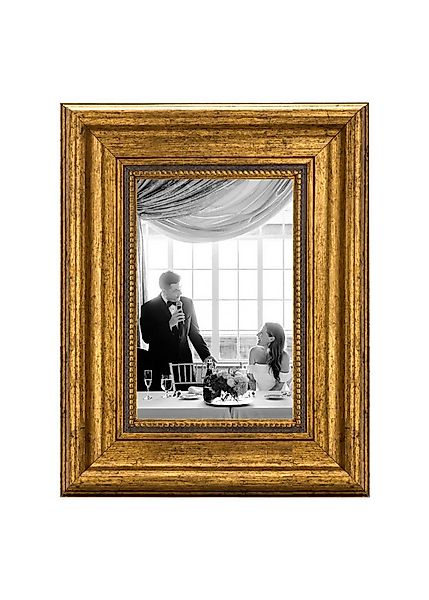 CABBEL Bilderrahmen Vintage Barock-Bilderrahmen Gold & Silber, Wohnzimmer, günstig online kaufen