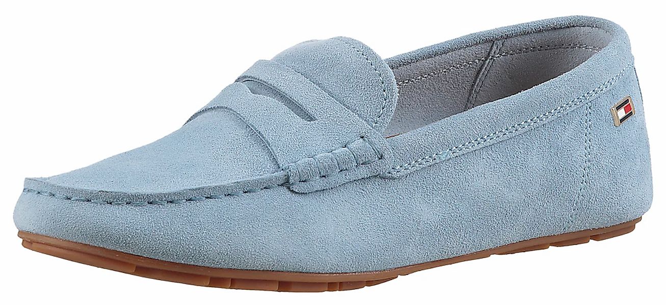 Tommy Hilfiger FLAG SOFT SUEDE DRIVER LOAFER Slipper, Schlupfschuh, Bequems günstig online kaufen