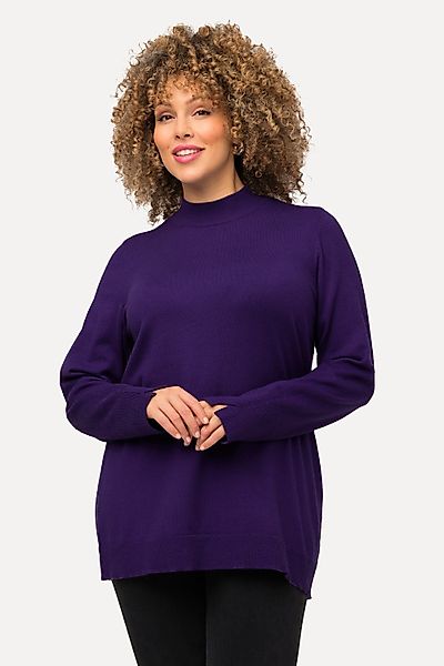 Ulla Popken Strickpullover Pullover Stehkragen Langarm günstig online kaufen