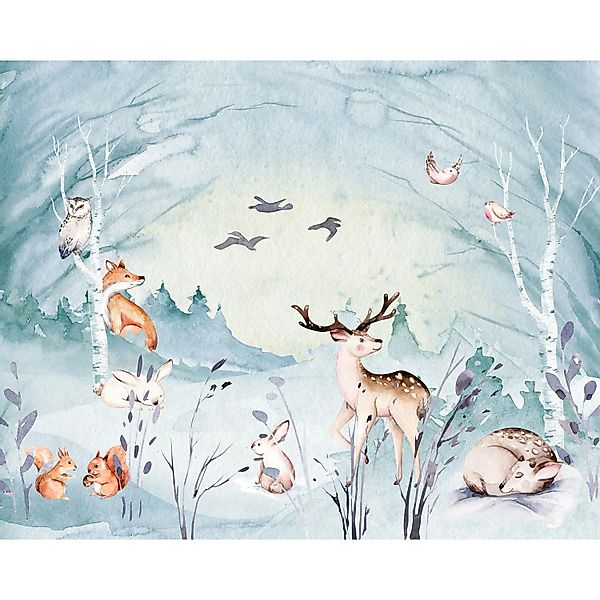 Komar Vliesfototapete Animal Sleepover 350 cm x 280 cm günstig online kaufen