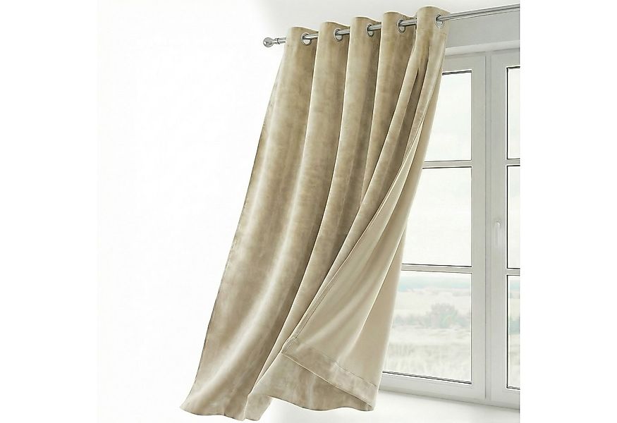 Beautex Verdunkelungsvorhang Samt Vorhang Ösen Gardine Velvet blickdicht ab günstig online kaufen