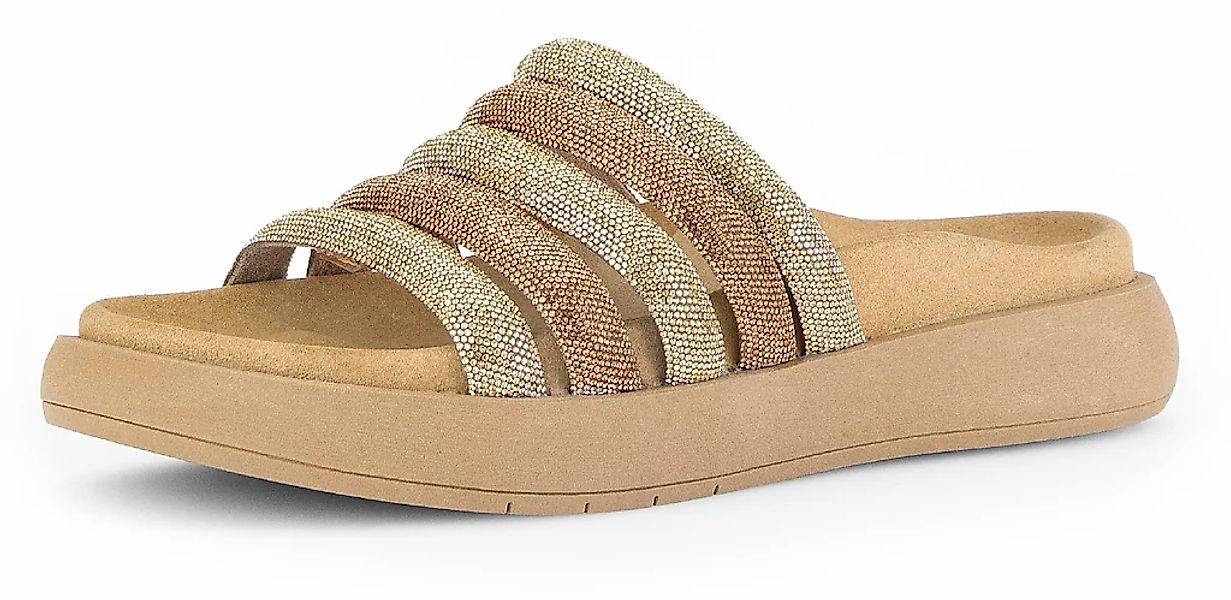 Gabor Pantolette, Plateau, Sommerschuh, Schlappen in funkelnder Optik günstig online kaufen