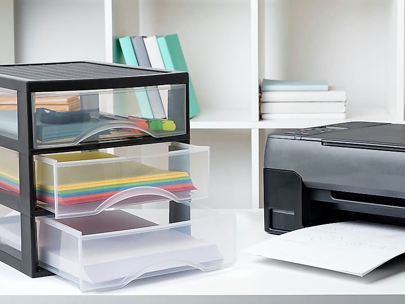 Hausfelder Schubladenbox Schubladenschrank A4, 4 Schubladen günstig online kaufen