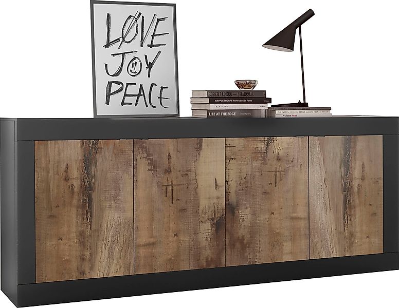 INOSIGN Sideboard "Basic Breite 207 cm, Kommode 4 Türen, Anrichte,", Metall günstig online kaufen