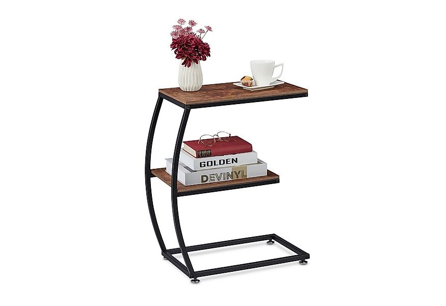 relaxdays Beistelltisch Industrial 2 Ablage günstig online kaufen