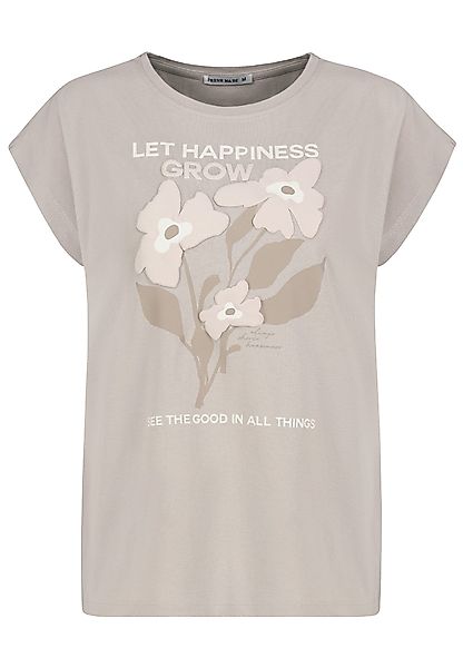 Fresh Made T-Shirt Blumenmuster mit motivierendem günstig online kaufen