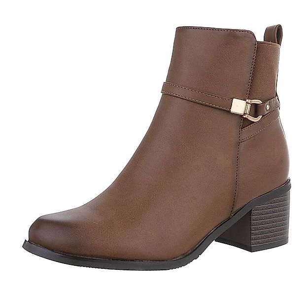 Ital-Design Damen Elegant Stiefelette (88489345) Blockabsatz Stiefeletten i günstig online kaufen