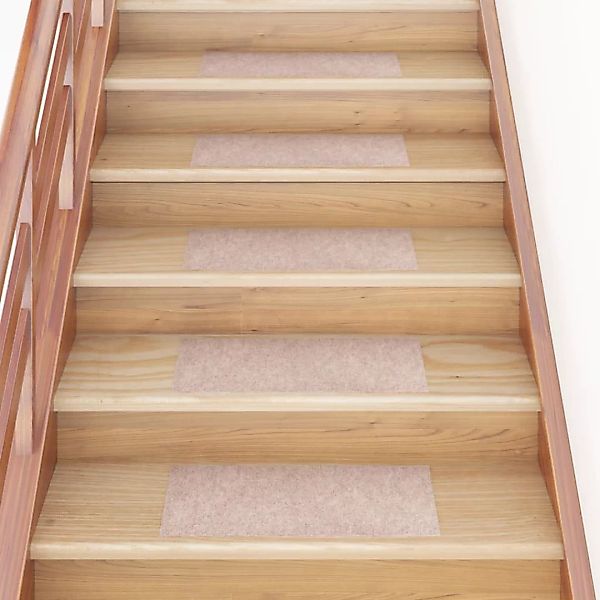 Selbstklebende Treppenmatten 15 Stk. 60x25 Cm Hellbraun günstig online kaufen