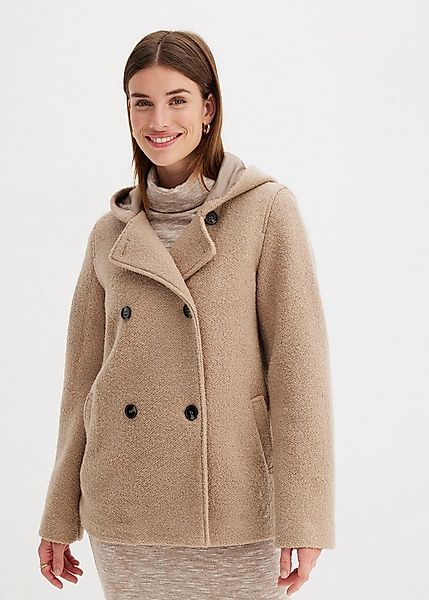 bonprix Cabanjacke moderner Look, aus kuscheligem Bouclé-Material, mit Kapu günstig online kaufen