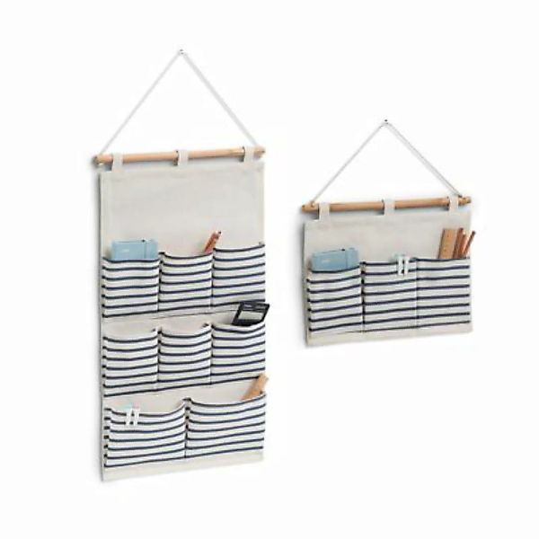 HTI-Living Hängeaufbewahrung Stripes Kinderzimmer 2er-Set beige/blau günstig online kaufen