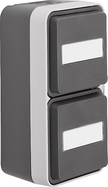 Berker SCHUKO-Steckdose 2fach senkrecht lichtgrau 47703535 günstig online kaufen