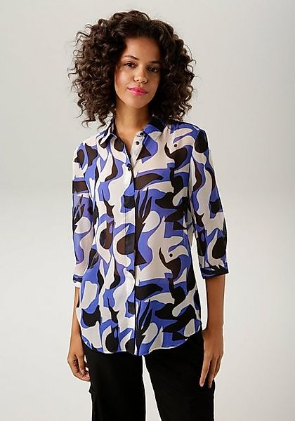 Aniston CASUAL Hemdbluse mit ausdrucksstarkem, graphischem Druck günstig online kaufen
