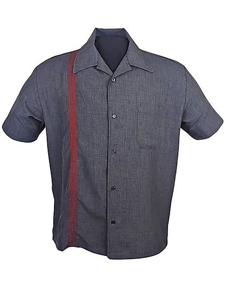 Steady Clothing Kurzarmhemd The Jacob Charcoal Grau Vintage Bowling Shirt R günstig online kaufen