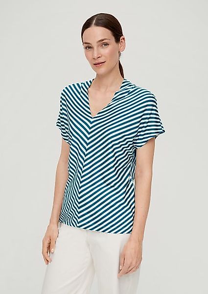 s.Oliver BLACK LABEL Kurzarmshirt Blusenshirt aus Viskose günstig online kaufen