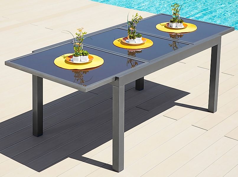 Merxx Gartentisch AZ-Tisch Rechteckig ausziehbar 90 cm x 75 cm günstig online kaufen