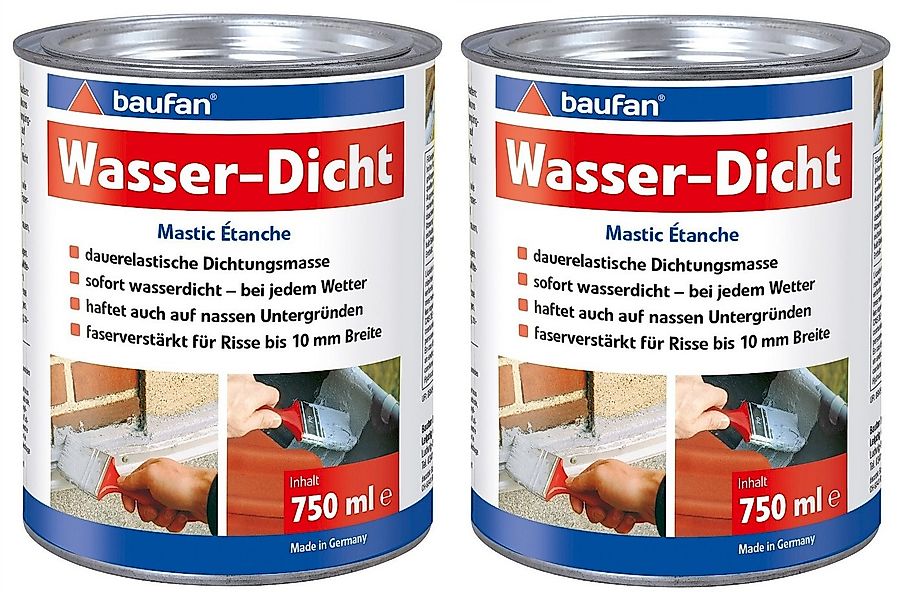 baufan® Dichtstoff Wasser-Dicht Grau 750 ml Dichtungsmasse sofort wasserdic günstig online kaufen
