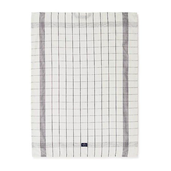 Organic Cotton Linen Checked Geschirrtuch 50 x 70cm White-dark gray günstig online kaufen