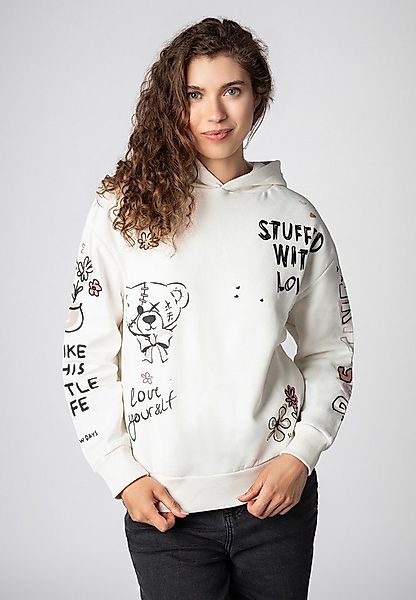 SUBLEVEL Kapuzenpullover Damen Hoodie mit Alloverprint Sweater, Kapuzenswea günstig online kaufen