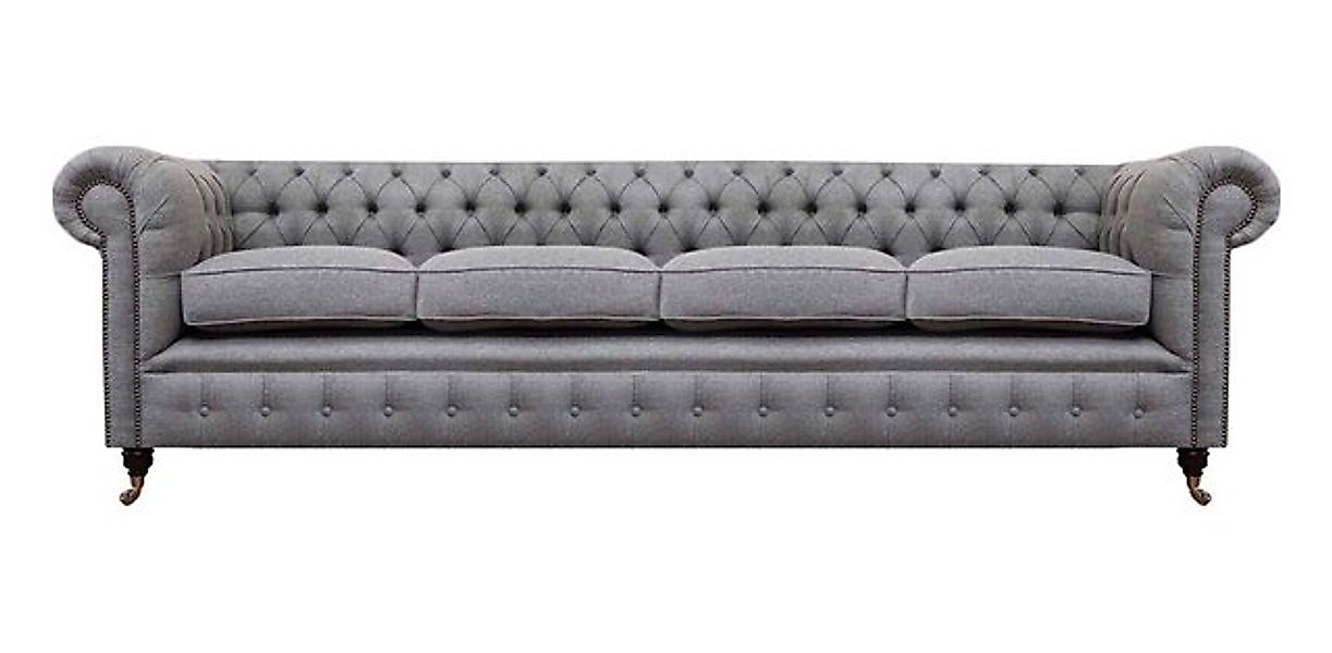 Xlmoebel Sofa Neues graues Viersitzer-Sofa Chesterfield für die Einrichtung günstig online kaufen