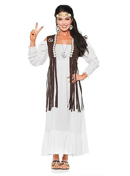 Underwraps Hippie-Kostüm 70er Hippie Kostüm Kleid Karneval Faschingskostüm, günstig online kaufen