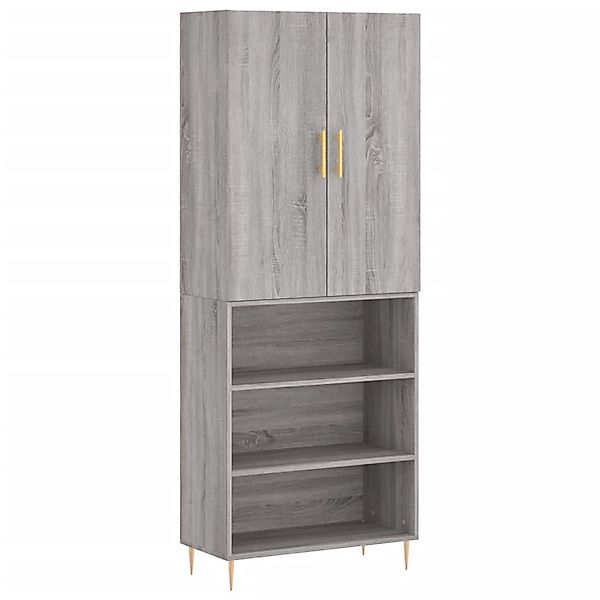 vidaXL Highboard Grau Sonoma 69,5x34x180 cm Holzwerkstoff 3196065 günstig online kaufen