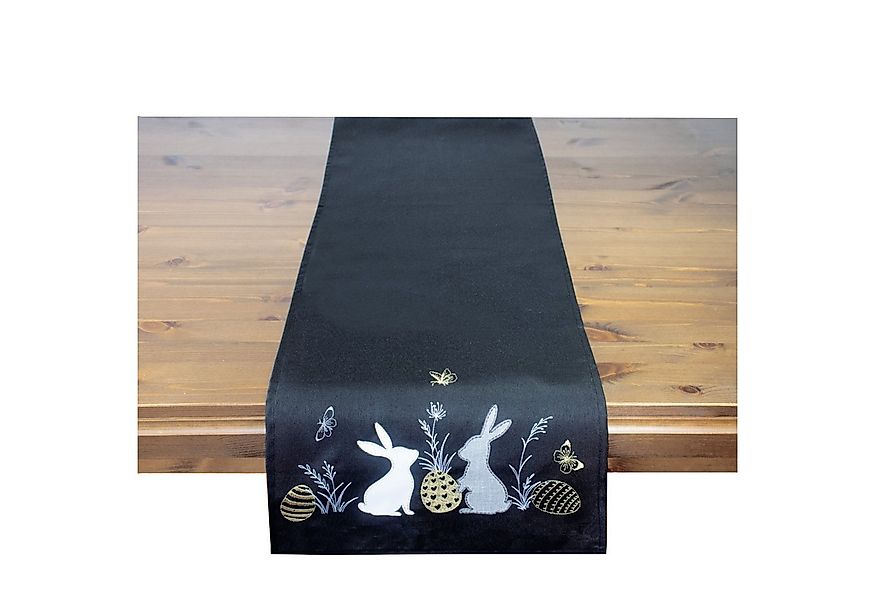 Delindo Lifestyle Tischdecke Mitteldecke/Tischläufer Osterhase schwarz (1-t günstig online kaufen