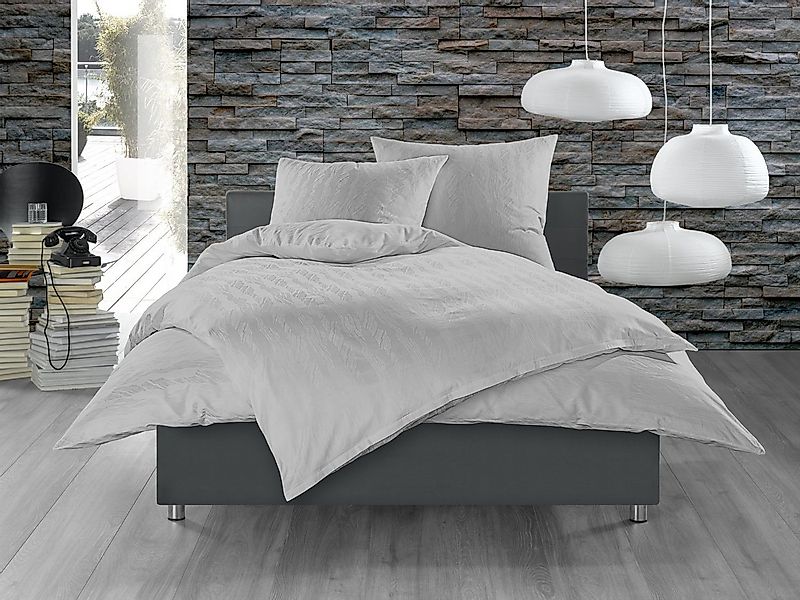 BETTWAESCHE-MIT-STIL Bettwäsche Mako Satin Damast Bettwäsche Waves, Mako-Sa günstig online kaufen