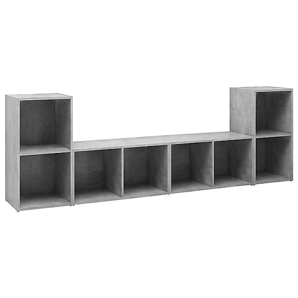 vidaXL TV-Schränke 4 Stk Betongrau 72x35x36,5 cm Holzwerkstoff 3079974 günstig online kaufen