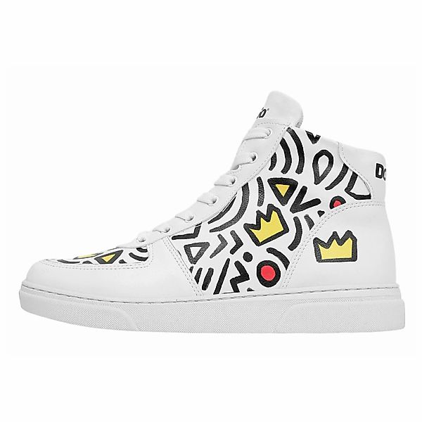 DOGO Stiefelette "Ace Boots Abstract Outline White Damen Stiefeletten", Han günstig online kaufen