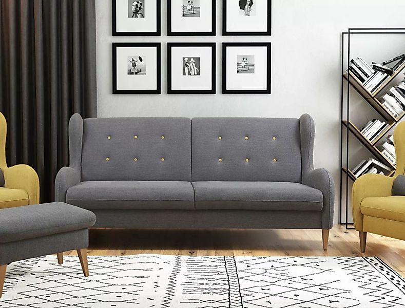 Feldmann-Wohnen Sofa Lathi, Lathi 1 Teile, 218cm Farbe wählbar mit Schlaffu günstig online kaufen