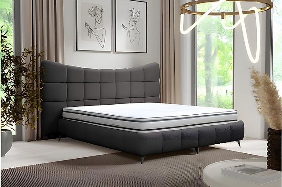 JVmoebel Bett Schlafzimmer Bett Luxus Polster Design Stoff Doppel Hotel Bet günstig online kaufen