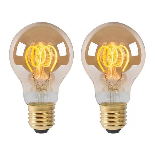 LED Leuchtmittel E27 Birne - A60 in Amber 5W 380lm 2er-Pack günstig online kaufen