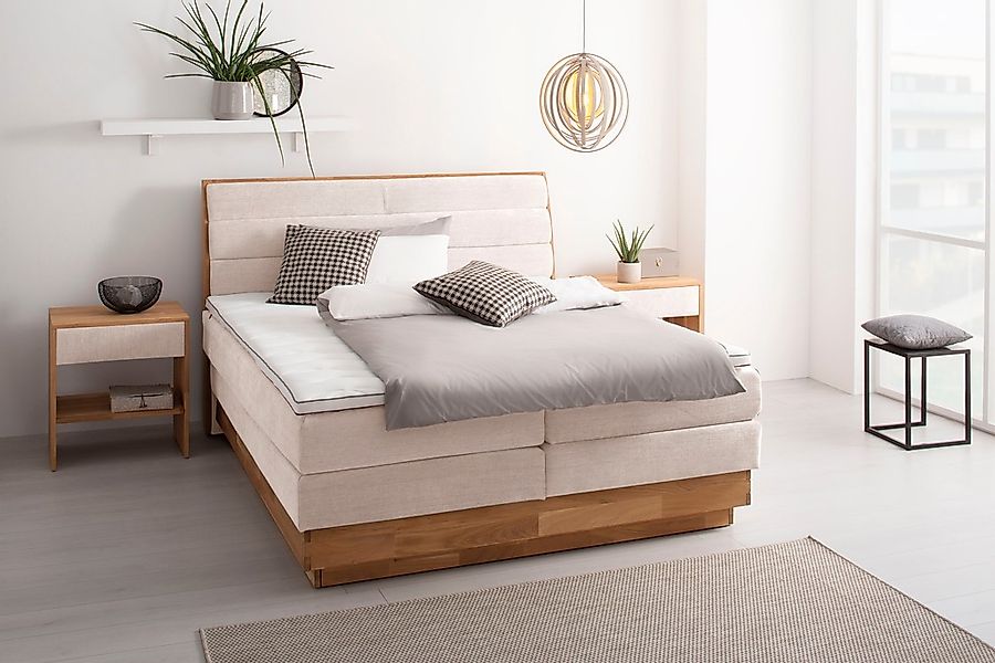 OTTO products Boxspringbett "Jenna", ohne LED-Beleuchtung, mit zertifiziert günstig online kaufen