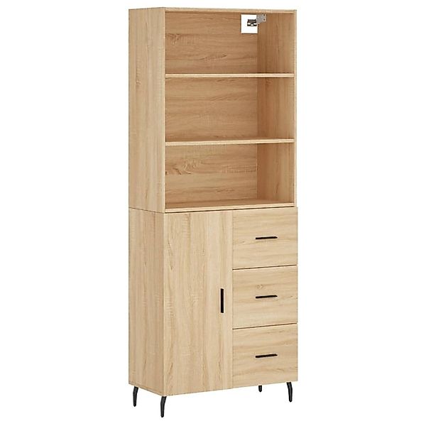 vidaXL Highboard Sonoma-Eiche 69,5x34x180 cm Holzwerkstoff 3189464 günstig online kaufen