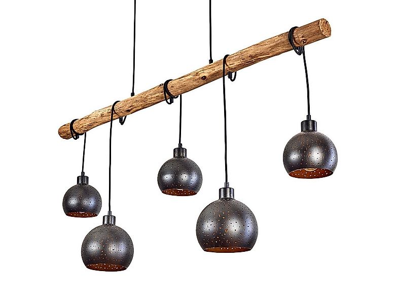 hofstein Pendelleuchte »Nave« 5-flammige Deckenlampe aus Metall in schwarz günstig online kaufen